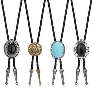 4 Pcs Bolo Tie Western Cowboy Hat Necktie Totem Element Halloween Costume - Picture 1 of 7