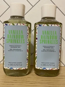 2 Bath & Body Works Vanilla Rainbow Sprinkles Shower Gel, 10 fl oz NEW - Picture 1 of 2
