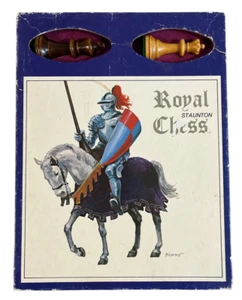 Vintage Dynamic Games Royal Staunton Chess Set 1973 Wood Pieces Felt Bottom - Picture 1 of 11