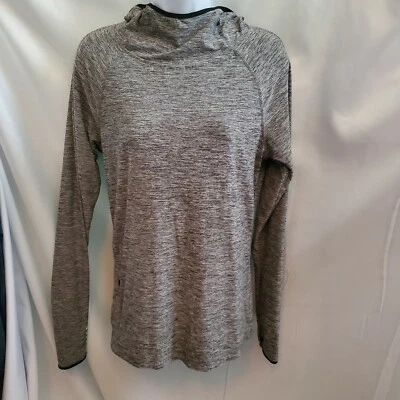 Mujer Talla Pullover M Gris Capa8 Qwick-Seco Manga Larga con Capucha y Agujeros para el Pulgar Foto 1 de 4