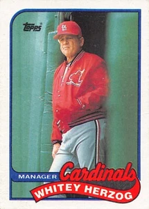 1989 Topps - Team Checklist #654 Whitey Herzog - Picture 1 of 2