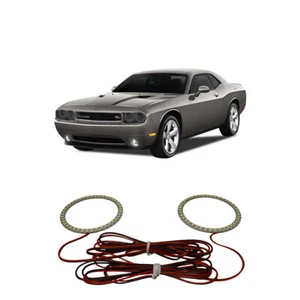 Bright White LED Fog Light Halo Ring Kit for Dodge Challenger 08-13 - Foto 1 di 6