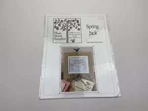 Plum street sampler Spring Jack Cross Stitch Pattern Primitive Pumpkin 1P - Picture 1 of 3