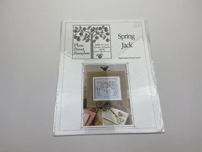 Plum street sampler Spring Jack Cross Stitch Pattern Primitive Pumpkin 1P - Image 1 of 3