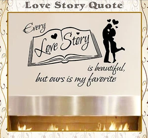 Love Story Vinyl Art Quote Wall Decal Art Sticker Home Decor Lettering Word 051 - Picture 1 of 3
