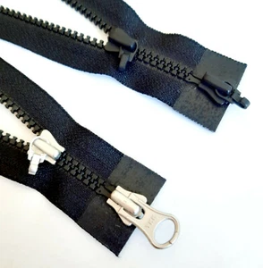 Reißverschluss SCHWARZ teilbar 2-Wege Vislon 3 YKK Zipper Cremallera cipzá רוכסן - Bild 1 von 7