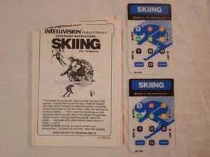 Lot Skiing Intellivision **Manual & 2 Overlays Only** Winter Sports 1980 Mattel - Picture 1 of 7