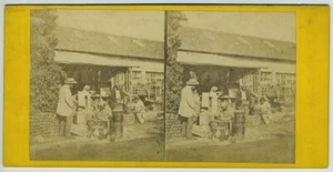 Stéréo 1860-70. Poterie. Céramique. Fabrique de poêles. - Foto 1 di 2