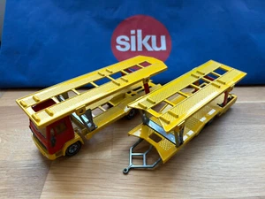 Siku 3419 Autotrasportatore Rosso/Giallo 1° Variante con telaio traforato - Foto 1 di 15