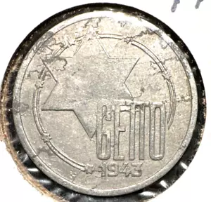 Polonia Lodz Ghetto KM TN43 10 marchi XF - Foto 1 di 2