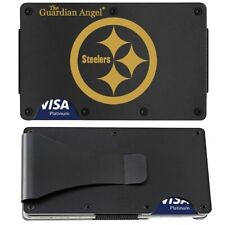 Pittsburgh Steelers Guardian Angel Titanium Carbon Fiber RFID Blocking Wallet D7