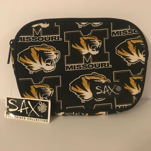 Sax Totes University Of Missouri Mizzou Pencil Bag Cosmetic Makeup Pouch NWT Cover