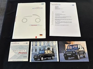 Mercedes Clase G Cabrio XL BAUR 2002 2003 kit de prensa alemán folleto G500 G55 AMG - Imagen 1 de 3