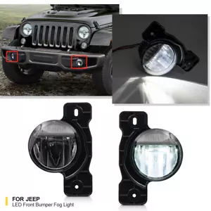 LED Fog Light For 17-21 Jeep Wrangler JK JL JT Mopar 10th Anniversary Hard Rock - Bild 1 von 12