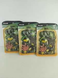 3 Hand Painted Vintage Under the Sea Fish Light Switch Cover Plate Ocean Coral - Picture 1 of 9