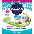 Ecozone Classic Dishwasher Tablets All in One, 72 Capsules, Pack of 1