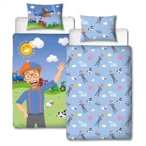 Blippi Digger Single Panel Duvet Set Reversible bedding Set - Picture 1 of 4