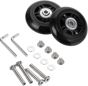 Ownmy 75 X 24Mm Luggage Suitcase Replacement Wheels, Rubber Swivel Caster Wheels - Picture 1 of 12