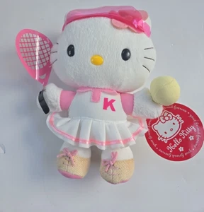 Hello Kitty Tennis Player Plush 8" New with Tag Stuffed Animal 2002 - Picture 1 of 5
