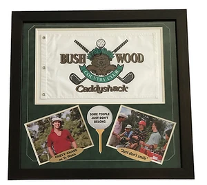 Caddyshack Flag Framed Collage Un Signed Bushwood Pin Chase Murray - Picture 1 of 4