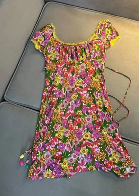Vestido Vintage Miss Sixty Y2K Floral Bebé Muñeca con Detalle de Cordones, Italia, Talla M Foto 1 de 4