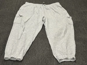 Nike Air Fleece Jogginghose Damen 3X Plus Grau Weiß Jogginghose Swoosh Taschen - Bild 1 von 15