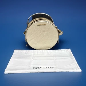 Brahmin Platinum Moonlit Round Crossbody Purse (M) - Picture 1 of 14