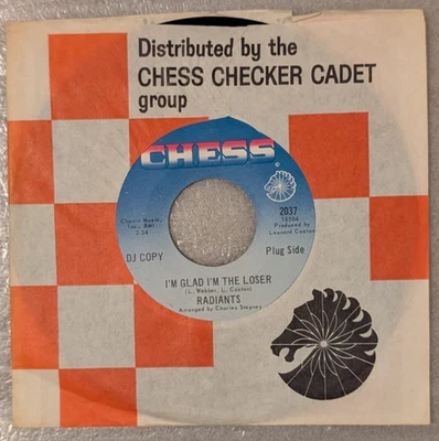 SOUL Radiants I'm Glad I'm The Loser / Hold On Chess 2037 1968 NM PROMO - Image 1 of 4