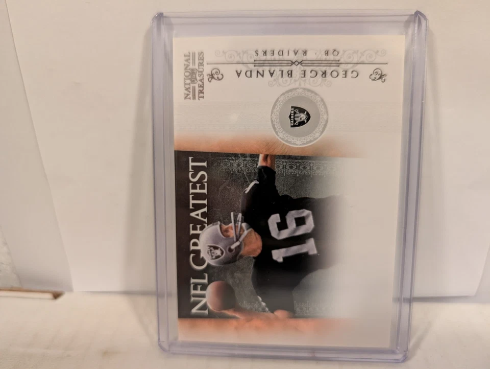 2010 NATIONAL TREASURES GEORGE BLANDA #/99 NFL GREATEST  RAIDERS RARE SP - Image 1 of 1