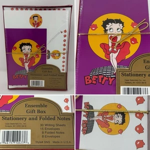 Betty Boop Stationary Note Cards Writing Paper Sheets Envelopes Gift Box Set NIB - Picture 1 of 12