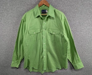 WRANGLER Vintage X-Long Tails Men's Lime Green Western Rancher Button Shirt XL - Picture 1 of 9