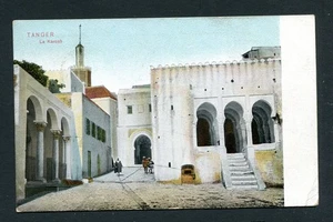 BRITISCHE POST TANGER 1908 Postkarte LA KASBAH gestempelt nach ÖSTERREICH - Bild 1 von 3