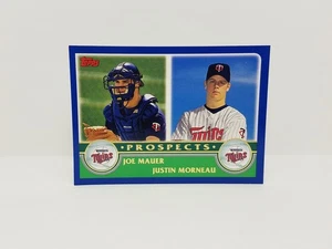 2003 Topps #680 Twins Prospects (Joe Mauer (HOF) & Justin Morneau) - Basiskarte - Bild 1 von 2