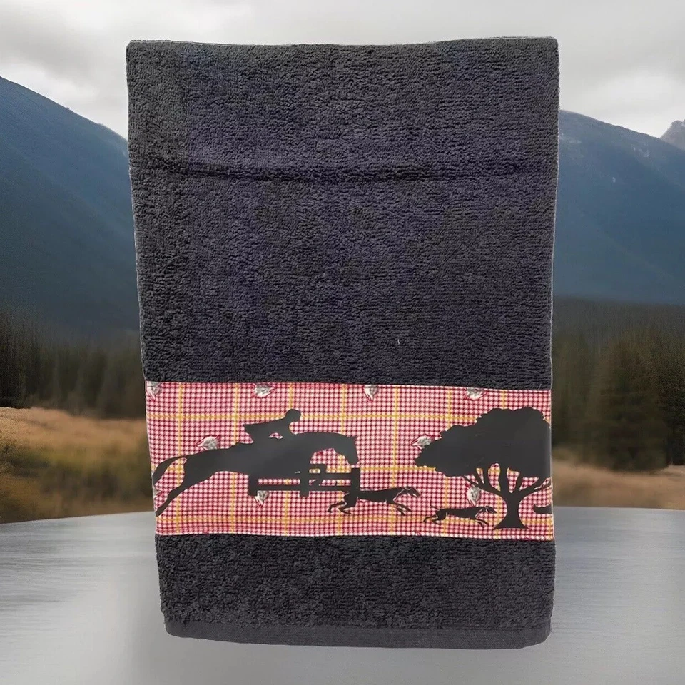 Fox Hunt Toalla de Mano Caballo DECORACIÓN DEL HOGAR ECUESTRE HECHO A MANO Diseño Gráfico Foto 1 de 1