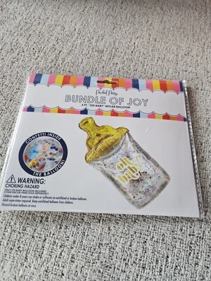 Baby Announcement Balloon 36" Foil Confetti Mylar Ballon Bundle Of Joy - Image 1 of 3