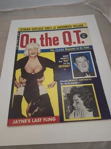 1962 On the QT Gossip Mag. Jayne Mansfield; Buddy Hackett, Greenwich Lesbians F+ - Picture 1 of 3