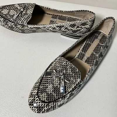 Mocasín Michael Kors Genuino Piel de Serpiente Plano Talla 39 Suela de Cuero Nuevo Foto 1 de 4