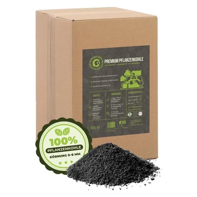 Premium Pflanzenkohle für Bodenverbesserung | Terra Preta | Made in Germany  10L - Bild 1 von 4