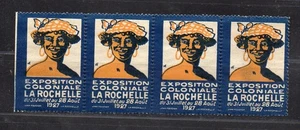 + SCHÖNER BRIEFMARKENSTREIFEN KOLONIALAUSSTELLUNG LA ROCHELLE 1937 / SELTEN - Bild 1 von 1