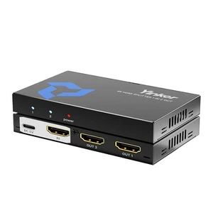 4K HDMI Splitter 1 in 2 Out Simultaneously 2 Screens 4K30Hz Splitter 2 Port for - Picture 1 of 12