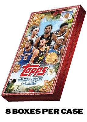 2025 Topps NBA Basketball Holiday Advent Calendar SEALED CASE 8 Boxes - Flagg RC - Image 1 of 3