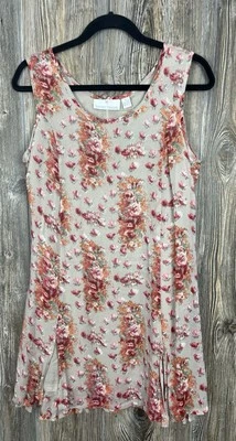 Sacred Threads Mini Dress M/L Floral Sleeveless Cottagecore Coquette Feminine - Image 1 of 4