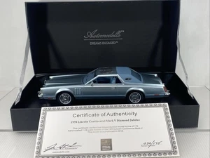 1/24 Automodello 1978 Lincoln Continental MKV Diamond Jubilee Blue AM2411B - Picture 1 of 19