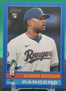 Kumar Rocker RC Blue Border 2025 Topps Heritage #179 Texas Rangers novato - Imagen 1 de 6