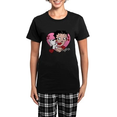 Juego de pijama para mujer CafePress Betty Boop Pudgy Kisses oscuro novedad (1096083648) Foto 1 de 4