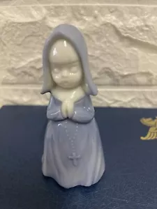 Vintage Lego Japan ceramic Blue Praying Nun Figurine - Picture 1 of 8