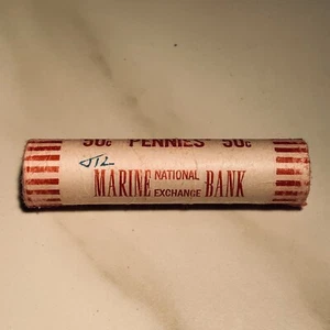 1971-D * ORIGINAL BANK FOLIERT * LINCOLN CENT ROLLE * OBW BANKFRISCH VARIANTE JAHR! - Bild 1 von 4