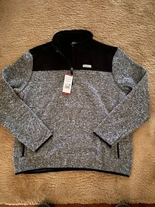 EDDIE BAUER XL Herren 1/4 Zip Pullover Fleece Neu mit Etikett grau/schwarz - Bild 1 von 6