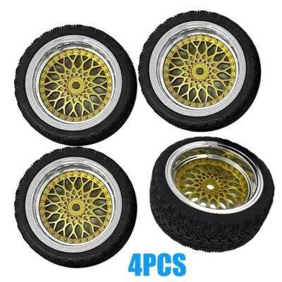 4 Stück RC Gummireifen im Maßstab 1:10 Felgen für HSP On-Road-Tourenwagen - Bild 1 von 4