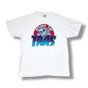 T-shirt bianca vintage Stedman by Hanes Attack The TATAS uomo taglia L 42-44 - Foto 1 di 8